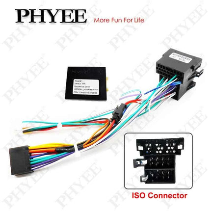 Cablaggio a 16 pin Decoder CAN Bus Spina 16P Connettore ISO Adattatore cavo unità Android per auto 2Din per VW Golf Passat Polo Leon