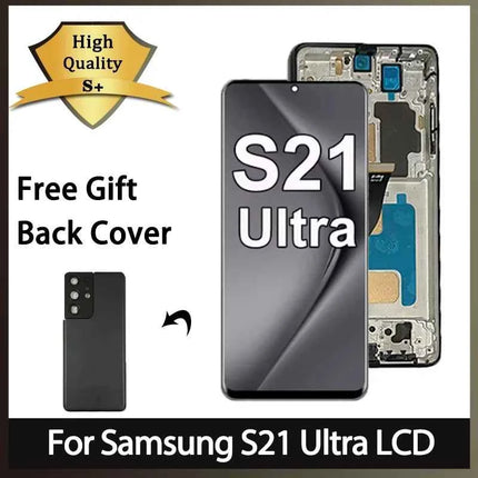 6.67"Tested TFT LCD For Samsung  S21 Ultra 5G G998 G998U G998B Display Touch Screen Digitizer Assembly Replacement Parts
