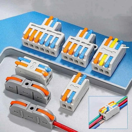 5/10PCS Universale Compatto Cavo Connettore Splitter Rapido Cavo Elettrico Morsettiera Per 28-12AWG Piccolo Connettore di Cablaggio