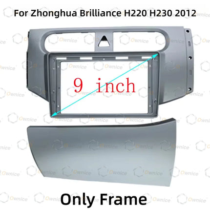 Cornice Radio Android Ownice 9 Pollici Quadlock per Auto Brilliance H220 H230, Pannello Stereo 2DIN con Cablaggio 16PIN e Box Canbus
