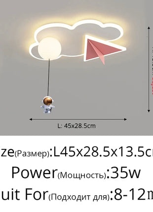 Lampada da Soffitto LED Moderna per Cameretta Bambini, Illuminazione Creativa per Camera da Letto, Decorazione per Soggiorno, Lampadario per Bambini e Bambine