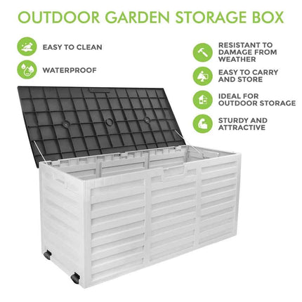 Plastic Waterproof Outdoor Storage Box Multi-function Lockable Garden Storage Box