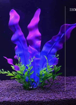 Artificial Aquarium Decor Plants Water Weeds Ornament Aquatic Fish Tank Simulation Grass Flower Decoration Accessories