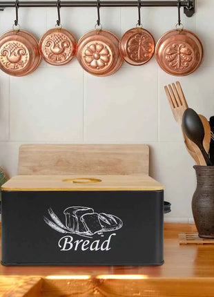 Stainless Steel Bread Box Bread Storage Bin Food Airtight Sealed Canister Coffee Flour Sugar Tea Container Kitchen Storage Box