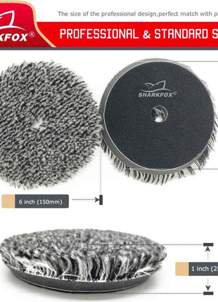 Sharkfox 3/5/6 Inch Woolen Polishing Pad Car Detailing Polishing Wheel Buffing Wool Pad For  Car Body Polish Remove Scratch