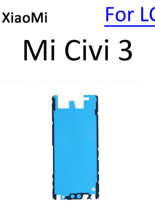 For Xiaomi Poco F5 F6 M6 X6 Pro Mi Civi 1S 2 3 4G LCD Display Back Cover Housing Sticker Tape Adhesive Parts