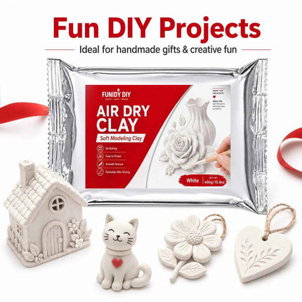 Kit di Argilla ad Asciugatura all'Aria, Argilla Modellabile Senza Cottura per Pittura Graffiti, Artigianato Fatto a Mano, Progetti Creativi Fai-da-Te e Materiali Artistici