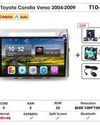 Srnubi Android Car Radio for Toyota Corolla Verso 2004-2009 Carplay Android auto 2Din Multimedia Player Autoradio Navigatore GPS