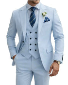 Abito Uomo 3 Pezzi Doppio Petto Slim Fit - Tuxedo Matrimonio e Gala