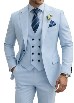 Abito Uomo 3 Pezzi Doppio Petto Slim Fit - Tuxedo Matrimonio e Gala