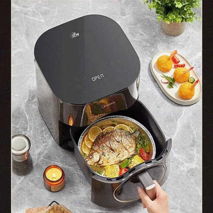 Midea air fryer 6L large-capacity intelligent double heat source visual window no-turn-over air-frying electric oven