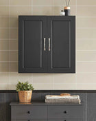 SoBuy FRG231 Hanging wardrobe Bath wardrobe with Two Doors Kitchen wardrobe Medicine wardrobe Closet Bathroom furniture