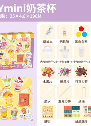 Ultra Lightweight Clay Mini Food Kit, DIY Micro Cake Shape Fridge Magnets Set for Girls, Gift Art Material