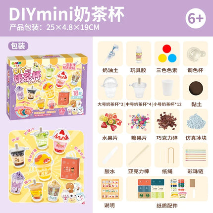 Kit Mini Alimenti in Argilla Ultra Leggera, Set di Magneti per Frigorifero a Forma di Micro Torte Fai-da-Te per Ragazze, Materiale Artistico Regalo