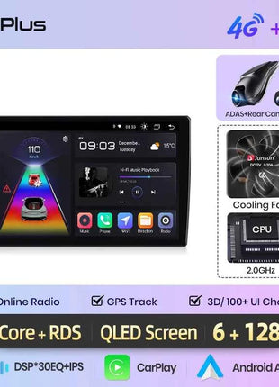 Junsun V1 Plus For Peugeot 107 Toyota Aygo Citroen C1 2005 - 2014 Car Radio wireless CarPlay Android Auto No 2 din 2din DVD
