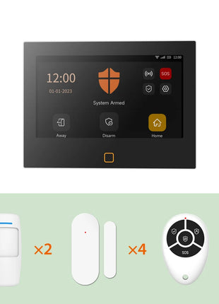 Staniot 7 pollici HD sistema di allarme Wireless WiFi 4G Tuya Smart Home Security Protection funziona con Alexa Google APP Remote Control,Sirena incorporata 115db e batteria da 5000mAh