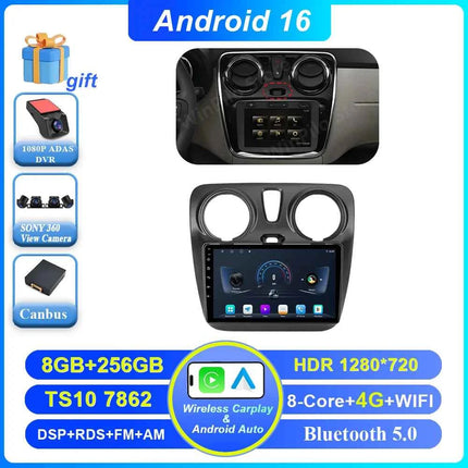 Android 16 Car For Renault Dokker Lodgy Dacia 2012 - 2020 Auto Radio Multimedia Player Android Auto Carplay Navigation GPS Wifi