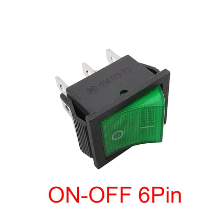 1 pz KCD4 4 pin 6 pin interruttore a bilanciere 16A 250VAC 20A 125VAC ON-OFF/ON-OFF-ON 2 posizioni 3 posizioni con interruttore di alimentazione della luce 31x25mm