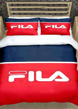 Hot Logo Print Bedding Sets Bed Supplies Set  Comforter Set  Teens Girls Cartoon Twin Single Kid  F-Fila Luxury Gift