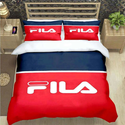 Hot Logo Print Bedding Sets Bed Supplies Set  Comforter Set  Teens Girls Cartoon Twin Single Kid  F-Fila Luxury Gift