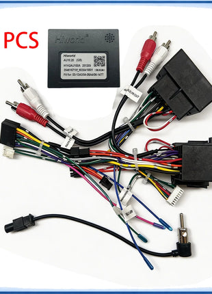 Cablaggio Radio Auto Quadlock ISO a 16 Pin con Decoder CANBUS AU10.20 per Amplificatore Audi A3 8P A4 B6 B7 TT 8J