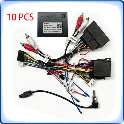 Cablaggio Radio Auto Quadlock ISO a 16 Pin con Decoder CANBUS AU10.20 per Amplificatore Audi A3 8P A4 B6 B7 TT 8J