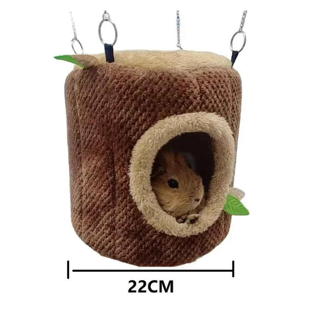 Small Animals Pet House Hamster Tree Stump Shape Hammock Supplies Rodent Hammock Hamster Bed Rats Accessories XCW06