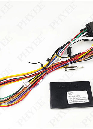 Wiring with CAN Bus Decoder, TOMTOM Display with SWC, P&P 16 Pin Android, for Renault Megane MK2 Phase 2, Clio 3