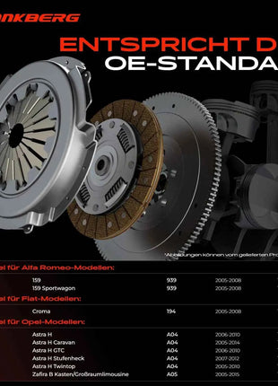 Kit Frizione Frankberg 1x per Alfa Romeo 159 Sportwagon, Fiat Croma, Opel Astra H, Caravan, GTC, Saloon, Twintop, Signum 621304209