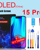 PINZHENG High Quality INCELL LCD OLED Screen for iPhone 14 Pro 15 Plus 13 Pro Max Display for iPhone Replacement with Tools