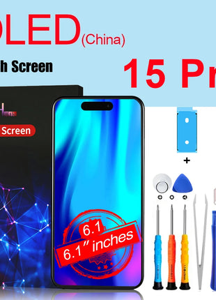 PINZHENG Schermo di alta qualità INCELL LCD OLED per iPhone 14 Pro 15 Plus 13 Pro Max Display per sostituzione iPhone con strumenti