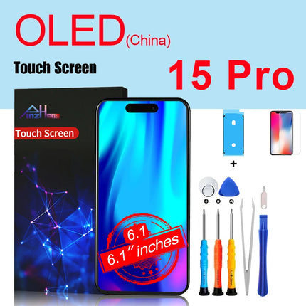 PINZHENG Schermo di alta qualità INCELL LCD OLED per iPhone 14 Pro 15 Plus 13 Pro Max Display per sostituzione iPhone con strumenti
