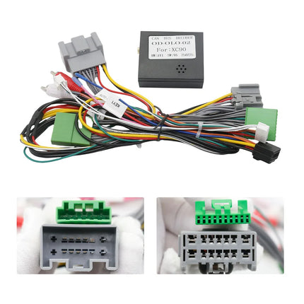 2 Din Canbus Box Decoder Da 10.1 Pollici per Volvo XC90 2003-2014 Cruscotto Cavo di Navigazione Telaio Auto Fascia Adattatore Pannello Kit