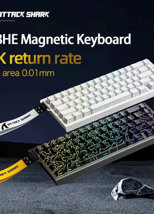 X68HE ATTACK SHARK Magnetic Gaming Keyboard Mechanical Wired for Pro Gaming 0.01mm Rapid Trigg 8000Hz SOCD/Rs 0.125ms 128K Rate
