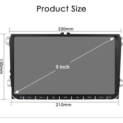 Hizpo 9inch CarPlay Android Auto Car Radio for VW Volkswagen Golf Passat B6 B7 Skoda Seat Octavia Polo Tiguan RDS DSP GPS BT 4G