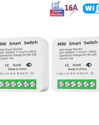 16A Tuya WiFi Smart Switch 2-way Control with Energy Monitor Switch Mini Smart Breaker Smart Life Control  Alexa Via Google Home