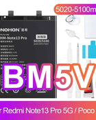NOHON Battery for Xiaomi Redmi Note 13 12 11 10 Pro 9 8 7 6 5 4 11S 10S 9S Batteries BN5P BN53 BN46 BN45 BN5D BP47 BP4K BM5T