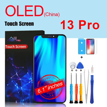 PINZHENG Schermo di alta qualità INCELL LCD OLED per iPhone 14 Pro 15 Plus 13 Pro Max Display per sostituzione iPhone con strumenti