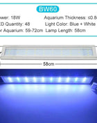 Aquarium LED Light Super Slim Fish Tank Aquatic Plant Grow Lighting Waterproof Bright Clip Lamp Blue LED 18-72cm for Plants 220v