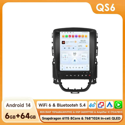 9.7" Hizpo CarPlay Android Car Radio for Opel Astra J Buick Verano 2009 - 2015 Tesla Style Screen GPS DSP 360CAM  Snapdragon6115