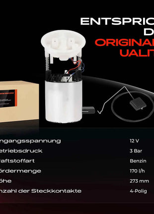 Pompa Carburante Frankberg 1x per BMW Serie 1 Cabrio E88, Serie 1 Coupé E82, Serie 3 E90, Serie 3 Cabrio E93, Serie 3 Coupé E92 2004-2013 E8688M