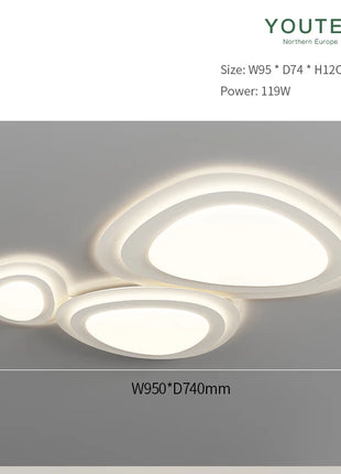 Lampada da soffitto a LED creativa con ciottolo Decorazione di lusso per soggiorno Camera da letto Lampada a sospensione a soffitto Lampadario per sala da pranzo per interni