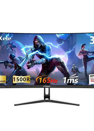 FYHXele 34"3.5K curved screen Borderless Gaming office displays Freesync 165HZ MVA 1ms VESA Low Blue Light&Flicker-Free Monitor