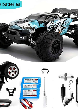 1:16 2.4G 4WD RC Car, 75km/h Blazing High Speed, Bright LED Lights, All-terrain Drift Vehicle, Ultimate Christmas Surprise Gifts