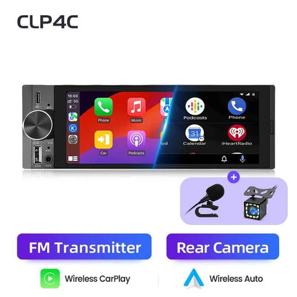 Junsun 6.86 Inch Universal 1 Din Car Stereo Radio MP5 Player Wireless Carplay Android Auto BT SWC FM USB Type-C Plug Autoradio