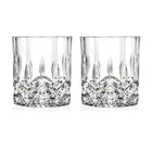 Set Bicchieri Whiskey in Vetro Crystal 230ml con Rilievi Trasparenti per Bar e Casa