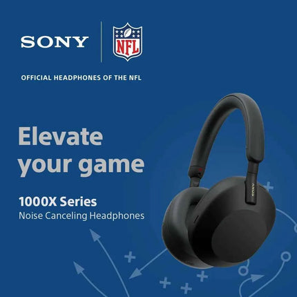Sony WH-1000XM5 Wireless Noise Canceling Headphones 30 Hour Battery Integrated Processor V1 Soft Fit Leather 4 Microphones Black