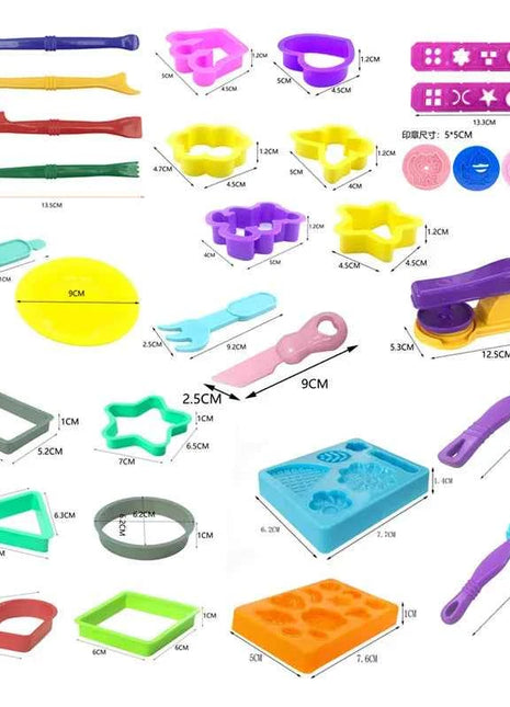 Strumenti per stampi per pasta da gioco Creatore di tagliatelle creative Piatto Coltello a forma di forchetta Taglierina Plastilina Accessori per argilla Kit da cucina Giocattoli per bambini