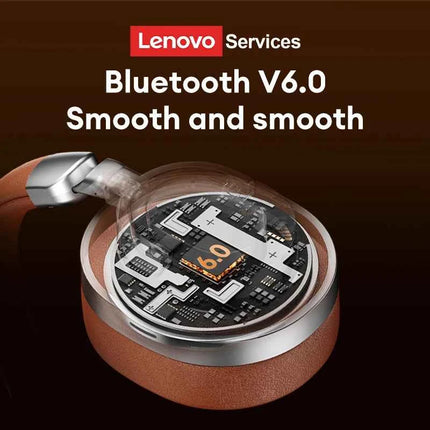 Lenovo LE602 Bluetooth 6.0 Over-Ear Headsets HiFi Stereo Sound Fashionable Music Earphones ENC HD Call Wireless Wired Headphones