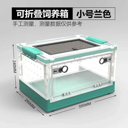 Plastic Reptile Feeding Box Reptiles Breeding Enclosure Cages Reptile Portable Transport Container for Lizard Bearded Dragon